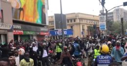 Protestors turn up in numbers in Nairobi CBD.